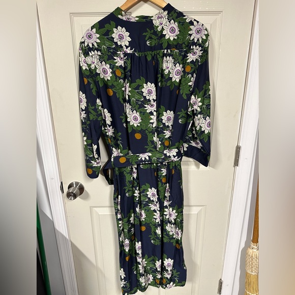 Palava Cynthia Passionflower UK18/US14 midi dress floral BNWT navy - Picture 3 of 8